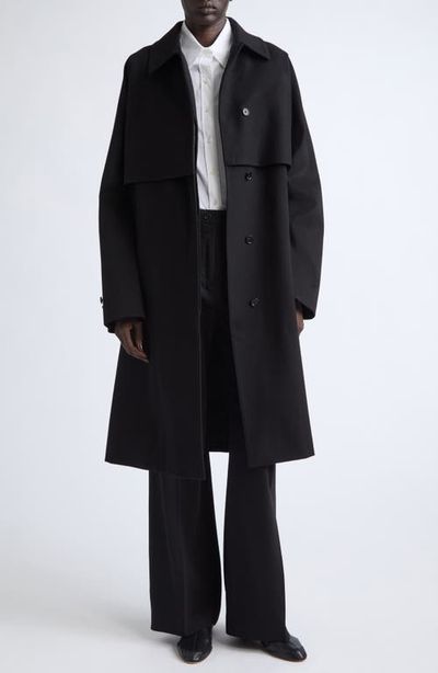 Jil Sander Jil Sander Oversize Wool Cape Trench Coat