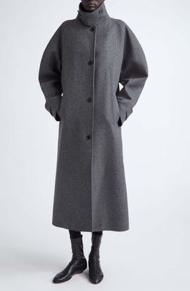 Jil Sander Jil Sander Oversized Raglan Sleeve Wool Blend Coat