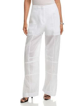 Jil Sander Jil Sander Paneled Cotton-Voile Wide-Leg Pants