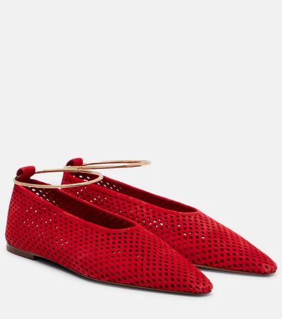 Jil Sander Jil Sander Perforated suede ballet flats