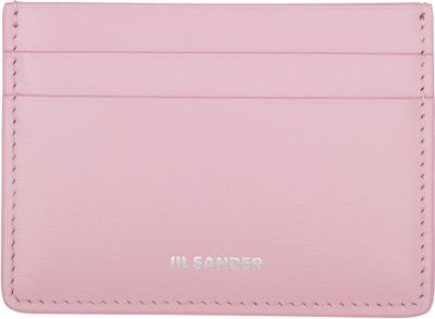 Jil Sander Jil Sander Pink Leather Card Holder