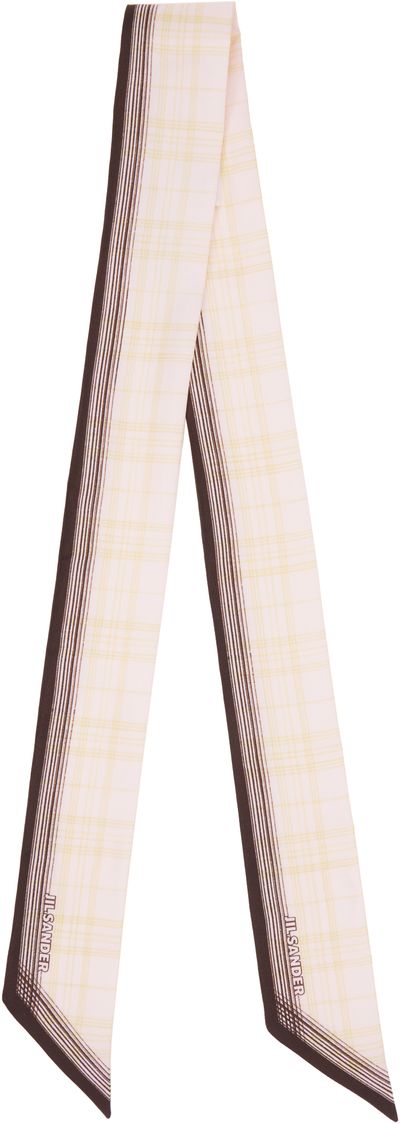 Jil Sander Jil Sander Pink Twilly Check Scarf