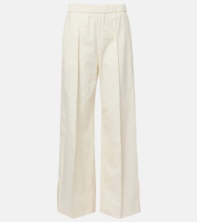 Jil Sander Jil Sander Pleated cotton wide-leg pants