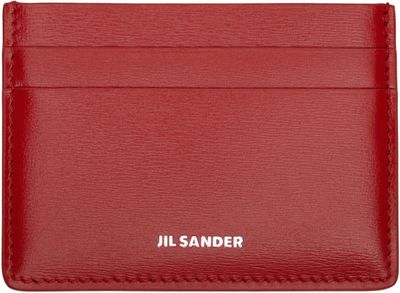 Jil Sander Jil Sander Red Logo Stamp Card Holder