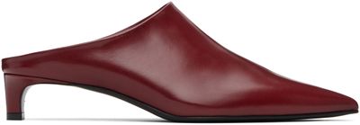 Jil Sander Jil Sander Red Pointed Toe Mule Heels