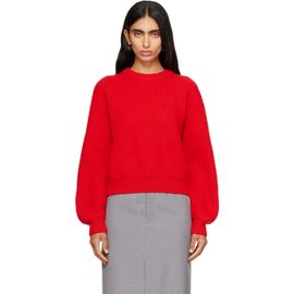 Jil Sander Jil Sander Red Wool Crew-Neck Sweater