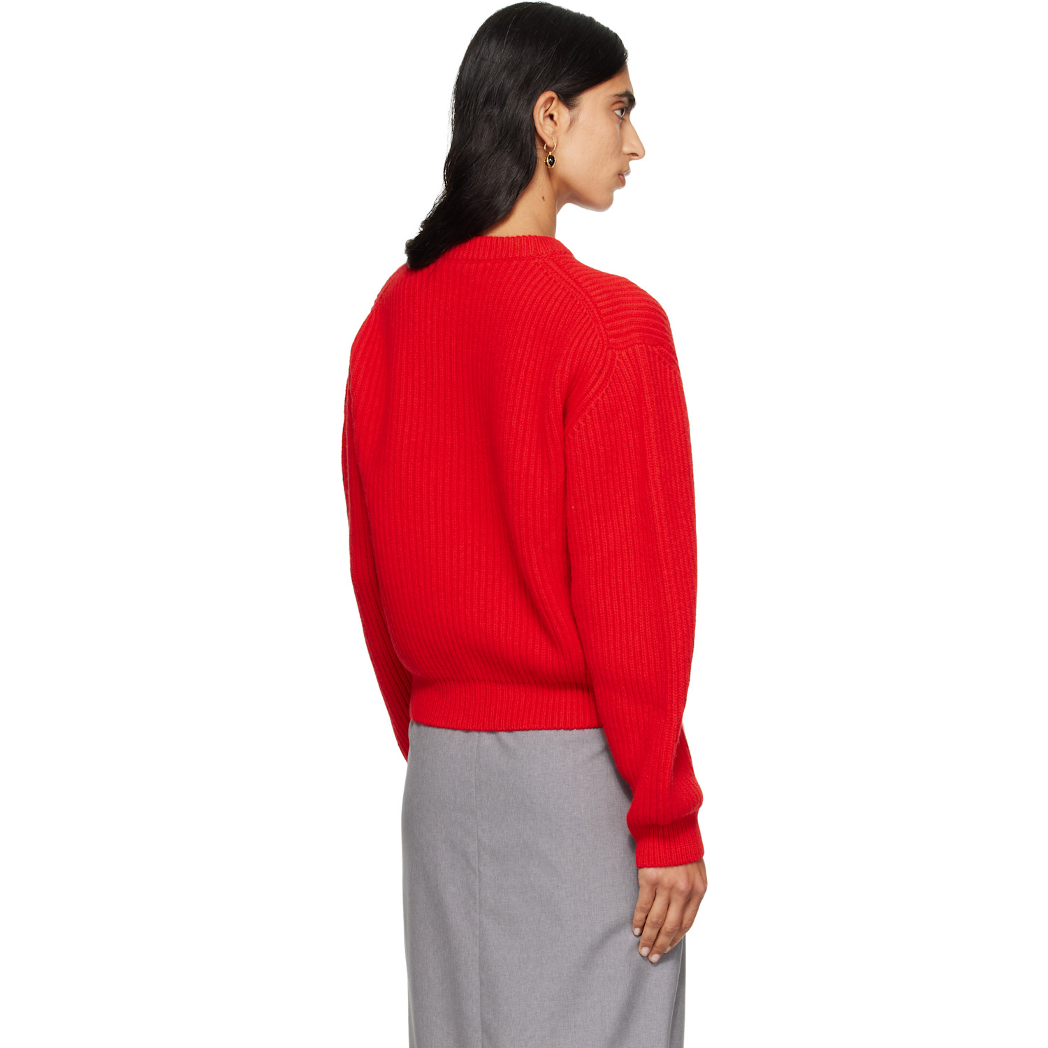 Jil Sander - Red Wool Crew-Neck Sweater