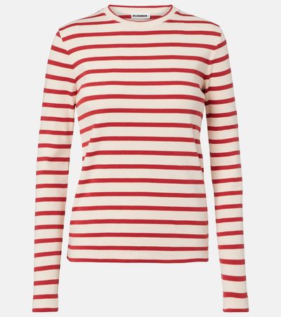 Jil Sander Jil Sander Ribbed-knit striped cotton T-shirt
