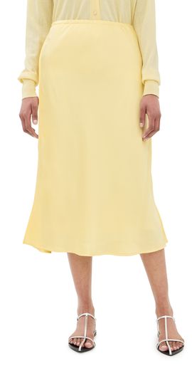 Jil Sander Jil Sander Satin Midi Skirt Pastel Yellow
