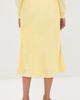 Jil Sander Jil Sander Satin Midi Skirt Pastel Yellow - 4