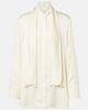 Jil Sander Jil Sander Scarf-detail satin shirt - 1