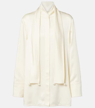 Jil Sander Jil Sander Scarf-detail satin shirt