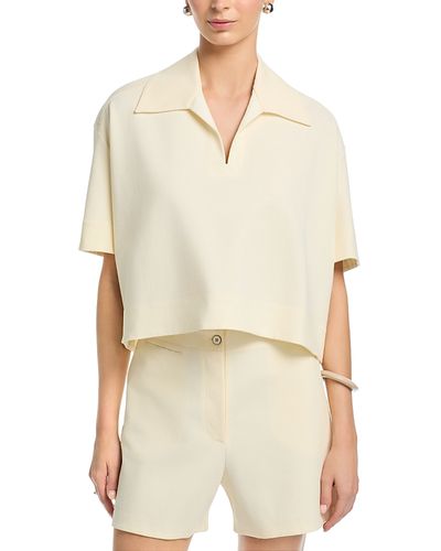 Jil Sander Jil Sander Short Sleeve Cropped Polo Top