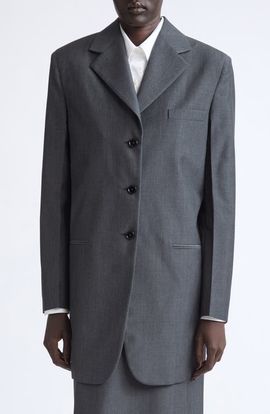 Jil Sander Jil Sander Single Breasted Tailored Wool & Mohair Jacket