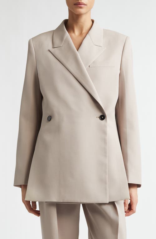 Jil Sander Jil Sander Slim Double Breasted Wool Gabardine Blazer