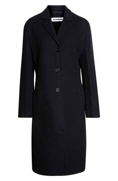 Jil Sander Jil Sander Slim Fit Double Face Cashmere & Virgin Wool Coat