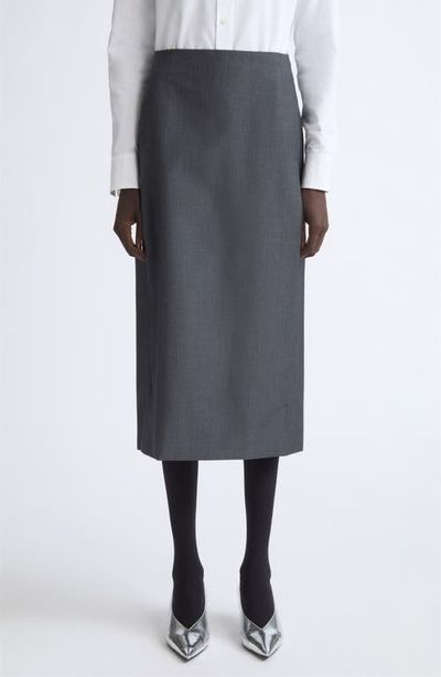 Jil Sander Jil Sander Straight Wool & Mohair Midi Skirt
