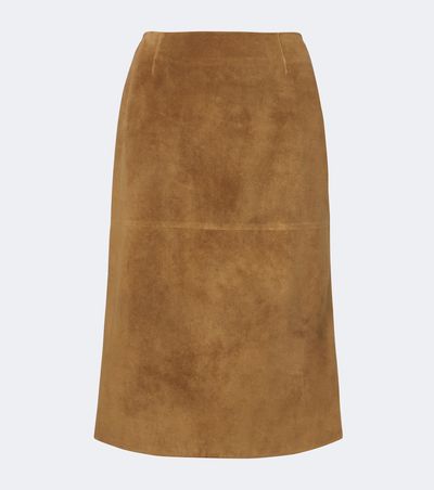 Jil Sander Jil Sander Suede midi skirt