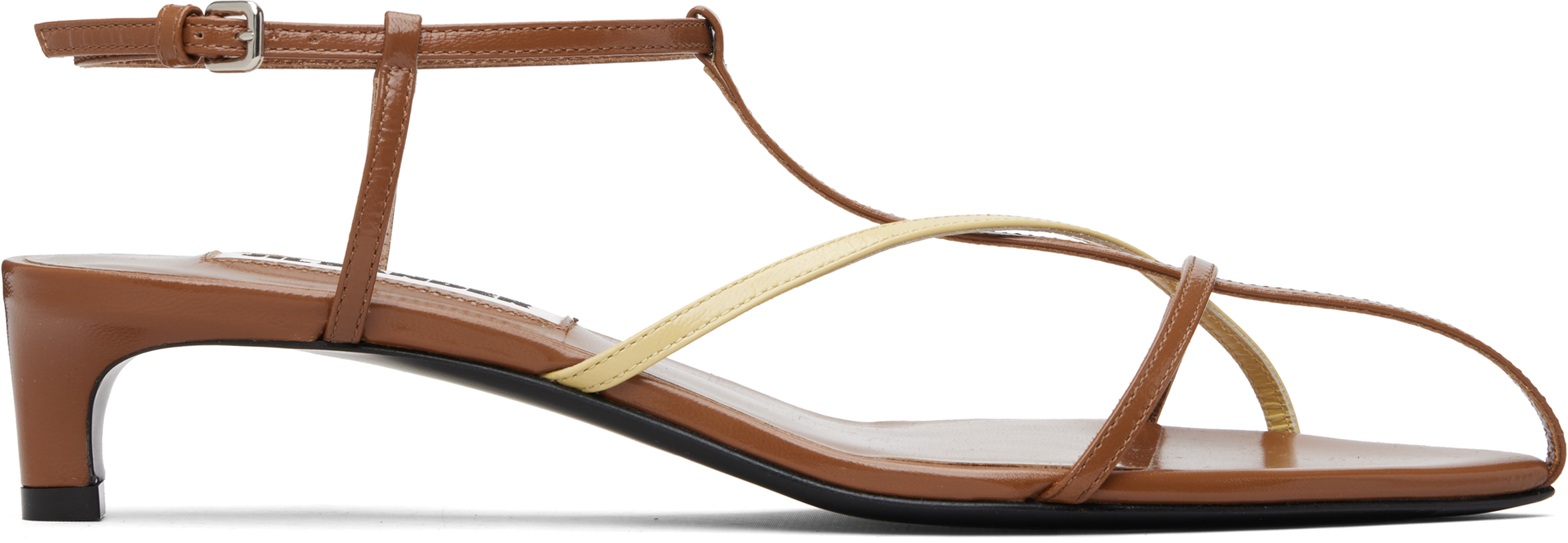 Jil Sander - Tan Cage Low Heeled Sandals