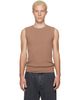 Jil Sander Jil Sander Tan Ribbed Tank Top - 1