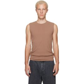 Jil Sander Jil Sander Tan Ribbed Tank Top
