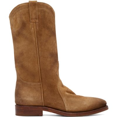 Jil Sander Jil Sander Tan Suede Boots