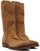 Jil Sander Jil Sander Tan Suede Boots - 4