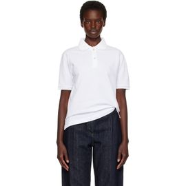 Jil Sander Jil Sander White Cotton Piquet Polo