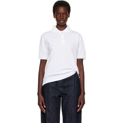 Jil Sander Jil Sander White Cotton Piquet Polo