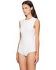 Jil Sander Jil Sander White Ribbed Bodysuit - 4