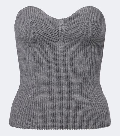 Jil Sander Wool-Blend Bustier Top