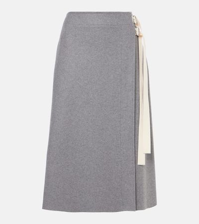 Jil Sander Jil Sander Wool-blend midi skirt