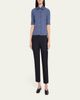 Jil Sander Layered Collar Short-Sleeve Cotton Button-Down Shirt - 2
