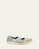 Jil Sander Moon Satin and Suede Sneaker Ballerina Flats - 1