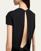 Jil Sander Open Back Short-Sleeve Long Wool Dress - 5