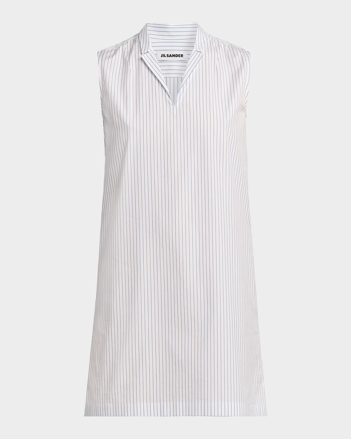 Jil Sander Pinstriped Cotton Poplin Minidress