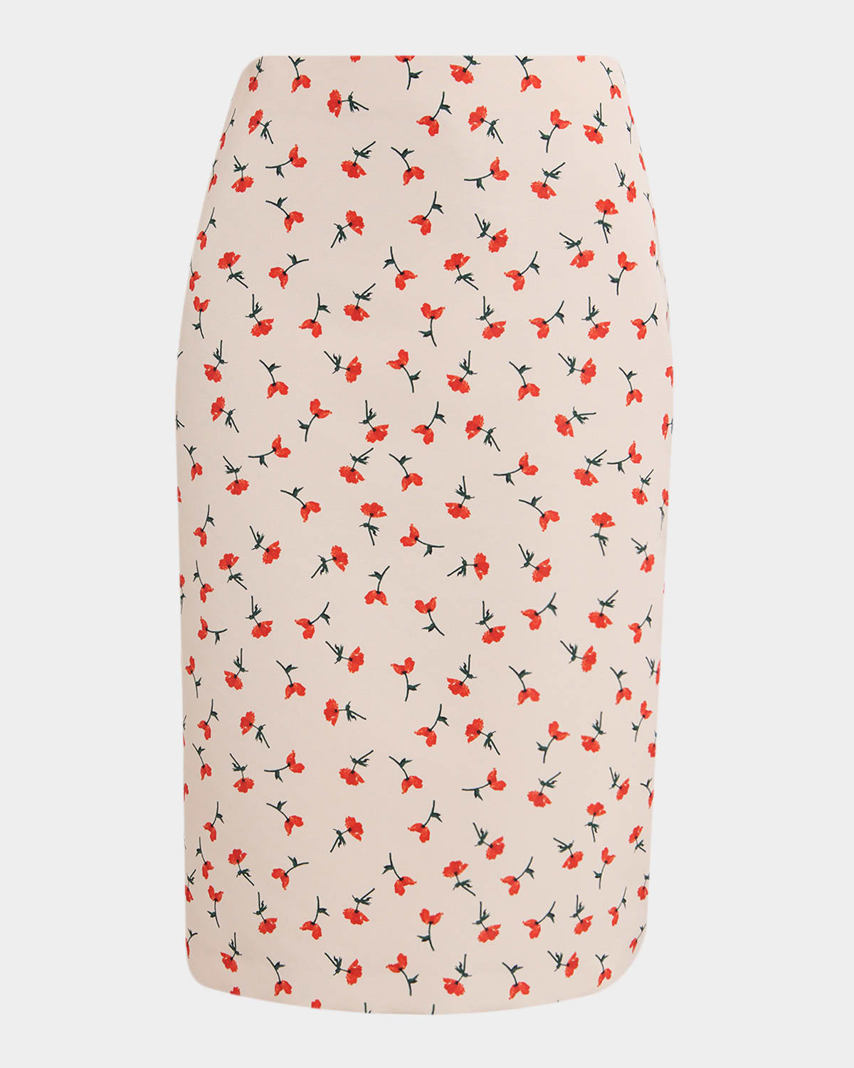Jil Sander Poppy Floral Pencil Skirt
