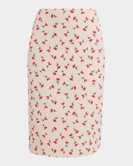 Jil Sander Poppy Floral Pencil Skirt