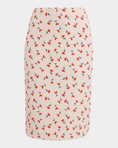 Jil Sander Poppy Floral Pencil Skirt