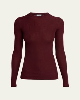 Jil Sander Ribbed Wool Crewneck Sweater