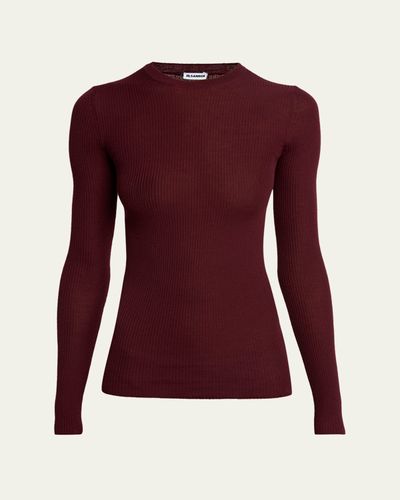 Jil Sander Ribbed Wool Crewneck Sweater