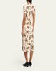 Jil Sander Short-Sleeve Bouquet Viscose Midi Dress - 3
