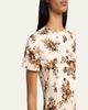 Jil Sander Short-Sleeve Bouquet Viscose Midi Dress - 5