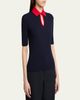 Jil Sander Short-Sleeve Button-Keyhole Polo Shirt - 4