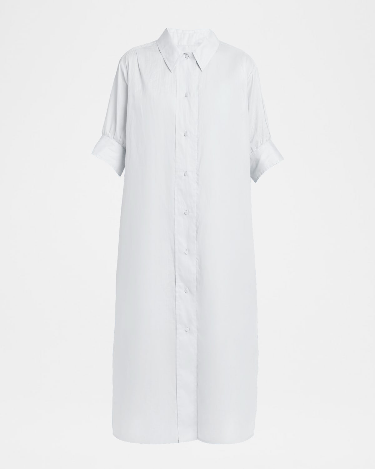 Jil Sander Short-Sleeve Cotton Midi Shirtdress