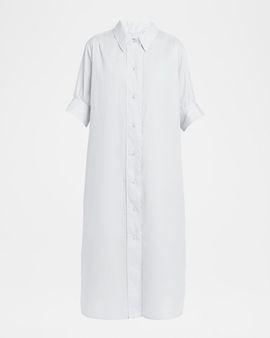 Jil Sander Short-Sleeve Cotton Midi Shirtdress