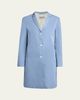 Jil Sander Silk-Blend Single-Breasted Long Coat - 1