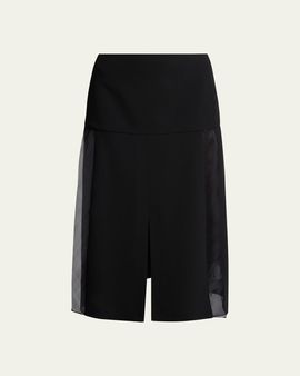 Jil Sander Slit Paneled Midi Skirt