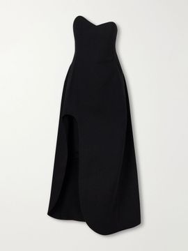 JIL SANDER Strapless wool gown