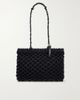 JIL SANDER Tangle Net satin and cotton cord shoulder bag - 1